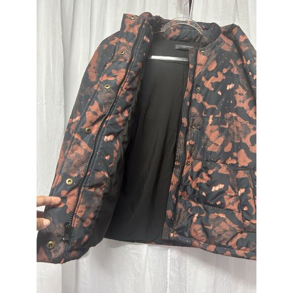 Peruvian Connection Women’s Mariposa Rust & Black Puffer Scarf Jacket/Coat Med - Picture 4 of 12